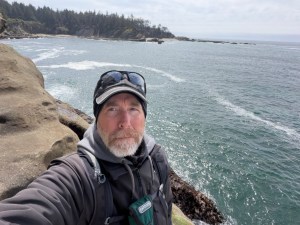 Darrin on a rocky Northern California coast.